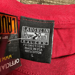 Laughlin River Run Men’s Large 2014 Work Sucks Let’s Ride Shirt Red Crewneck NWT