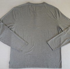 JACHS New York Men’s 3XL Steel Gray Long Sleeve Henley T-Shirt Classic Fit NWT