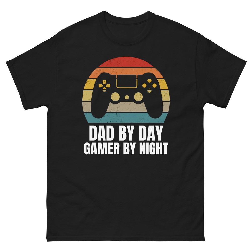 Dad By Day Gamer By Night Retro Gaming Design for Gaming Fathers