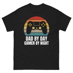 Dad By Day Gamer By Night Retro Gaming Design for Gaming Fathers