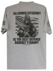 Second Amendment Militia Armed Citizenry is the Best Defense T-Shirt Pro Gun Tee