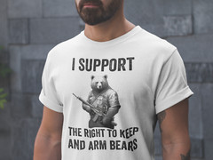 Funny 2nd Amendment T-Shirt Right to Keep and Arm Bears Funny Tee Shirt