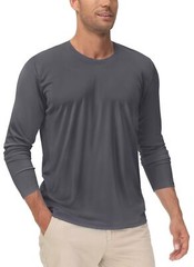 UPF50+ Men’s Long Sleeve Sun Shirts UV Block Fishing T-Shirts Quick Dry Sport T