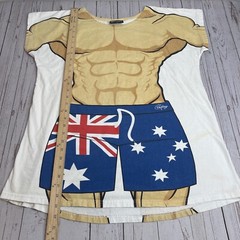 Vintage Hoxley Australia Muscle Man Beach Body Graphic T Shirt Buff Hunk Large