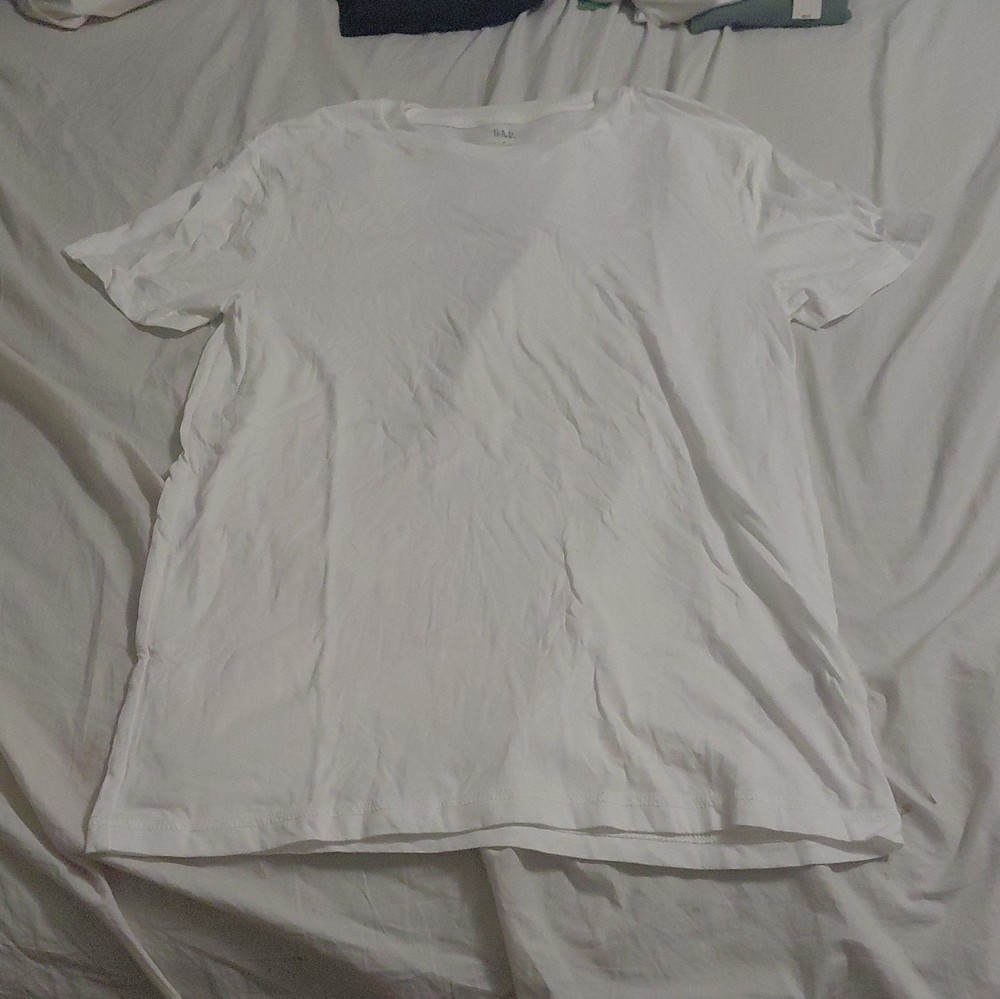 Gap Classic Cotton Men’s Solid White Crew Neck Short Sleeve T-Shirt Size M