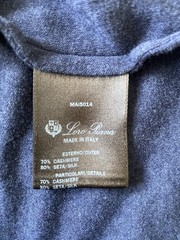 Loro Piana Philion T-Shirt Chasmere & Silk Size Large Ombre Blue (NWOT) ~$1,5700