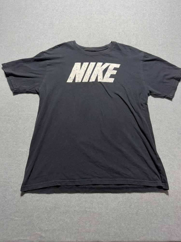 Nike Black Tee Mens Size L Short Sleeve With Water Nike Logo