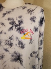 Reef Shirt Mens Large Black Tie Dye Long Sleeve Hang Ten Graphic Surf Beach