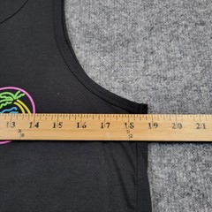 Chubbies Shirt Mens Small Black Neon Dream Tank Top Tropical Beach Graphic Tee