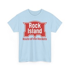Rock Island Route of Rockets Vintage Railroad Logo T-Shirt