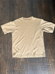 Uniqlo U AIRism Men’s Beige Solid Crew Neck Short Sleeve T-Shirt Size S