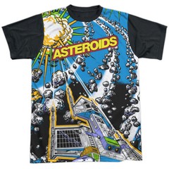 Atari Asteroids All Over Adult Halloween Costume T Shirt (Black Back), S-3XL