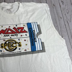 Vintage Stedman WDIZ Rock 100 FM Radio T Shirt Single Stitch Mens Medium Tee