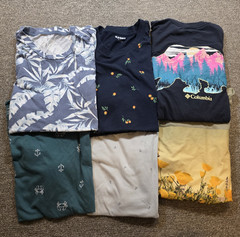 Old Navy Men’s L Regular Fit Graphic Print Logo T-Shirt Bundle Pack Of 6 Shirts