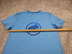 Mammut T Shirt Mens Medium Blue Stretch Lightweight Breathable Outdoor Logo