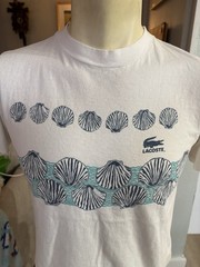 Vintage Rare Izod Lacoste 90’s Seashells T-shirt Men’s M Fits Small Graphic Tee