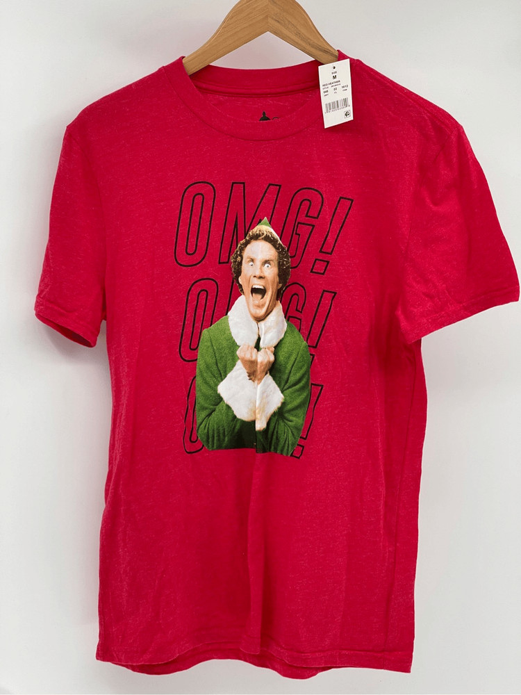ELF The movie T Shirt Men Size Medium Res Will Farrell Omg Santa I Know Him New