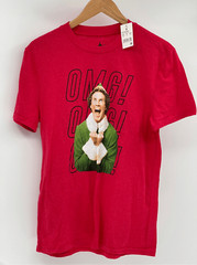 ELF The movie T Shirt Men Size Medium Res Will Farrell Omg Santa I Know Him New