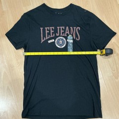 Lee Jeans Graphic T-Shirt Mens Medium M Black Salina Kansas Heritage Logo New