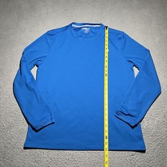 Reel Legends T Shirt Mens Small Blue Freeline Performance Crew Neck Logo Fishing