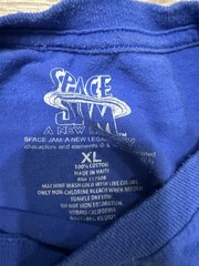 Space Jam Bugs Bunny Looney Tunes Basketball Graphic Blue T-Shirt Men’s XL