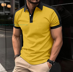 Summer Men’s Casual Shirts Short Sleeve Classic Button T-Shirt Fashion Golf Tops