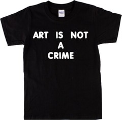 Art Is Not A Crime T-Shirt – Retro Hip Hop, Graffiti, S-XXL, Various Colours