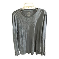 Mack Weldon Men’s Long Sleeve Crewneck T-Shirt Navy Blue Size Large Pima Cotton