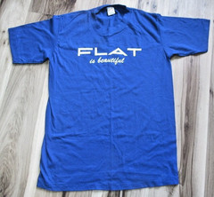 Vtg 90s Sportswear T-Shirt M Blue Single Stitch Flat is Beautiful Graphic USA Ma