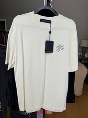 louis vuitton men White & Grey Pin Logo T-Shirt – BRAND NEW W TAGS