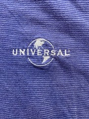 VTG Universal Studios Shirt Adult Extra Large Striped Embordered Globe Logo Mens