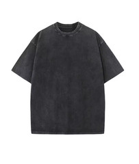 Men Heavy Cotton T-Shirt 230G Vintage Washed Oversized Streetwear Tee