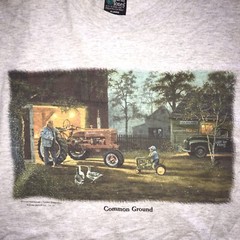 VTG DAVE BARNHOUSE T-Shirt Adult XL Common Ground Tractor Farm Earth Tones 90s