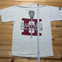 Vintage 90s Harvard Lacrosse University Big H College Graphic T-Shirt – Medium