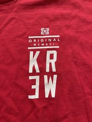 Krew Skateboarding Men’s Short Sleeve T-Shirt XL Red Sports Original Y2K Tee USA
