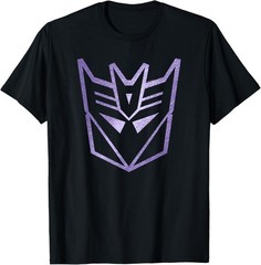 Transformers Decepticons Classic Metal Purple Logo Unisex T-Shirt