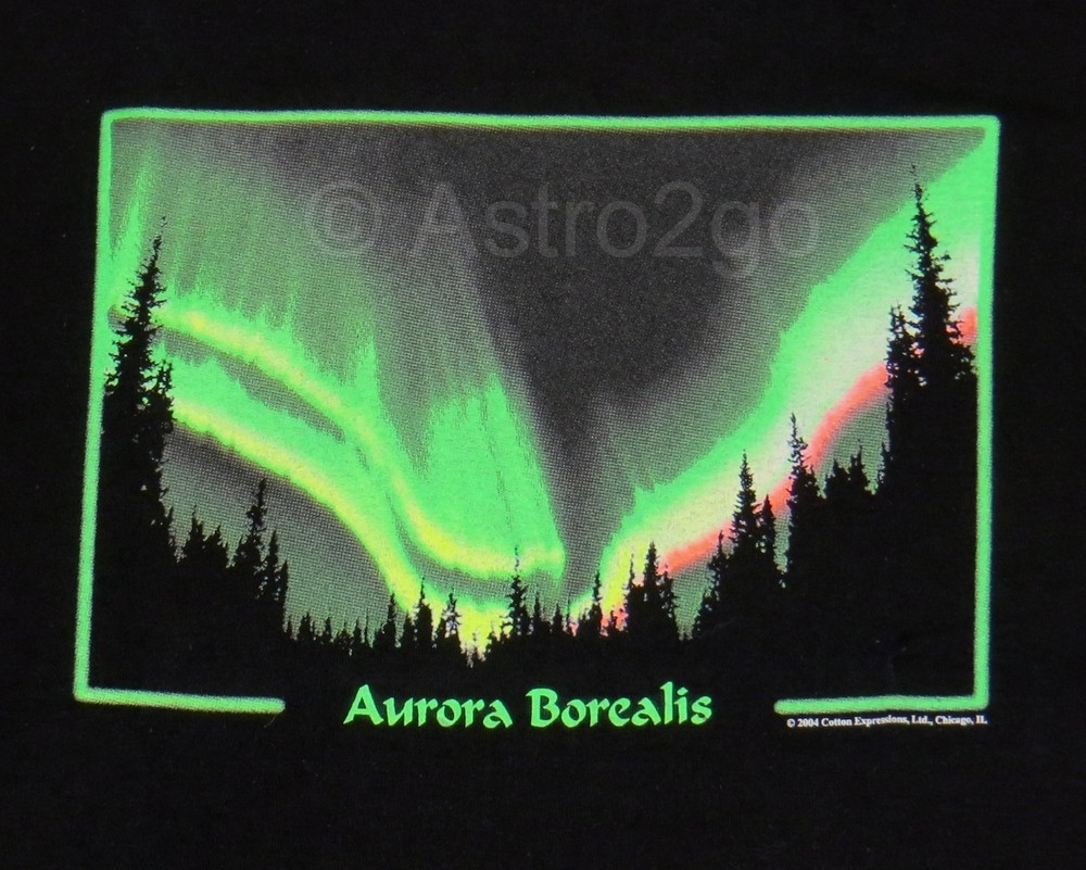 AURORA BOREALIS-Northern Lights Space Weather Astronomy Science Glow Tshirt S-2X