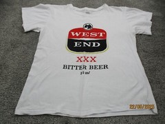 West End Mens T Shirt Tee XL White Short Sleeve RoundNeck Cotton Graphic Vintage