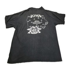 Vintage Harley Owners Iowa Motorcycle Rally 2000 Graphic Double-Sided T-Shirt XL