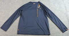 Timberland Pro Mens Medium Wicking Long Sleeve Athletic Fit Navy Blue T Shirt