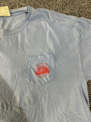 Comfort Colors t shirt mens XL blue hot sauce graphic live oak