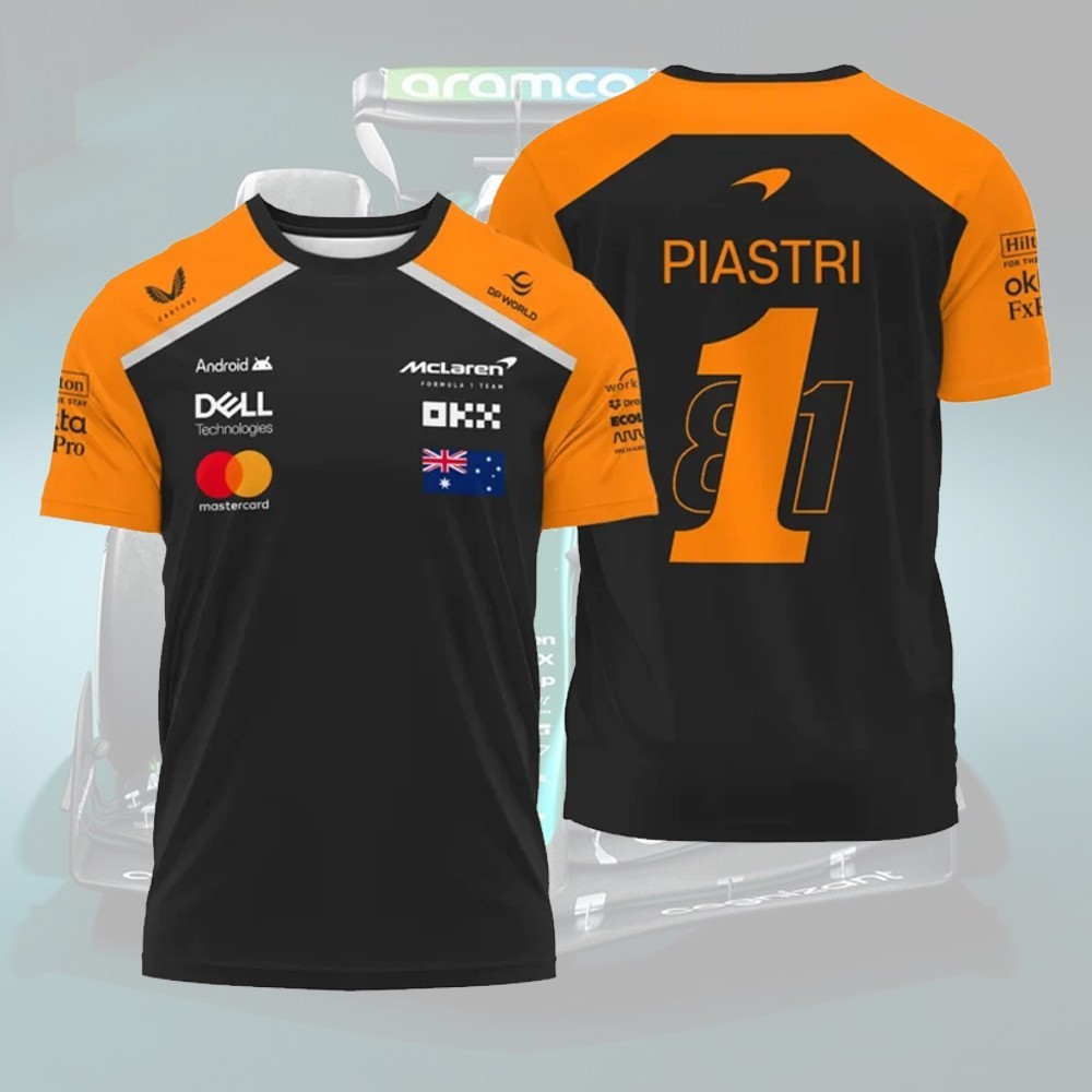 HOT – From #81 To #1 Oscar Piastri McLaren F1 Limited Edition Polo Shirt, F1 Tee