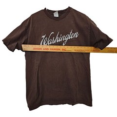 Washington USA Brown Large Graphic Tee Y2K Retro Alstyle Apparel Activewear