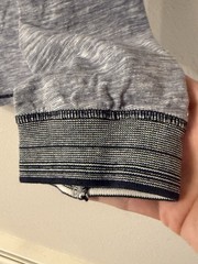 Carbon 2 Cobalt Henley men’s L heather blue cotton long sleeve