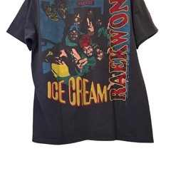 Vintage Wu-Tang Clan Raekwon Ice Cream Fire Exit Faded Black L T-Shirt REPRINT