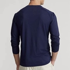 Ralph Lauren RLX Golf Performance Mesh Tee Long Sleeve T-Shirt Royal Navy Sz M
