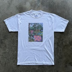 Vintage Jerzees Summer Dream Quilt Art Nature Tee White Diane Phalon Mens Medium