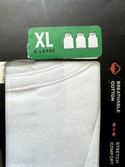 TRUFIT 3 PACK MEN’S XL COTTON KNIT WHITE A-SHIRT COOL DRY STRETCH COMFORT TAGFRE