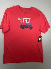 TRAVIS MATHEW MENS PLEDGE TO BEER USA RED T SHIRT SIZE XL