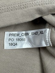 BYLT Premium Crew Shirt Mens XL Beige Short Sleeve Raglan Straight Hem Stretch